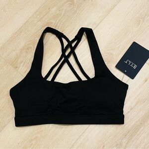 BYLT Premium Basics - XS - Black Metta Crossback Sports Bra Extra Small Strappy